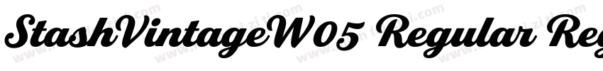 StashVintageW05 Regular Regular字体转换